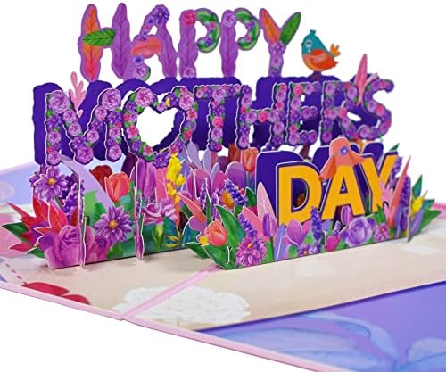 ÜDVÖZLŐ MŰVÉSZETI felugró Anyák Napja Kártya,anyák Napja Kártya,Boldog Anyák Napja 3d Pop Up Kártyák Üres Borítékot, Üzenet Kártya Anyja,