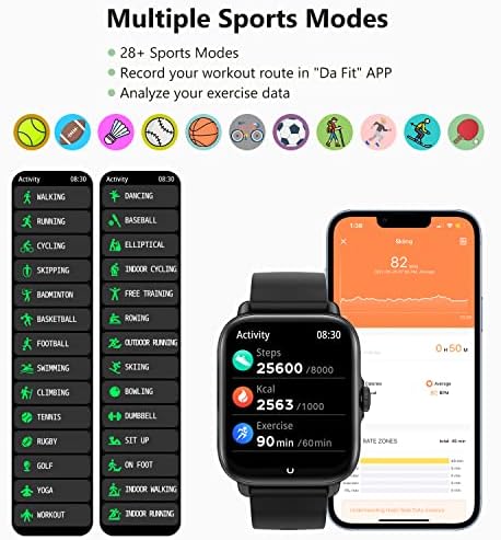 Intelligens Karóra(Válasz/Hívást), 1.7 Teljes érintőképernyő Smartwatch az Android, illetve iOS Telefonok pulzusszám & Aludni, Monitor,