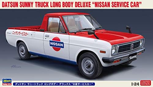 Hasegawa HE20482 1/24 Datsun Napos Teherautó Hosszú Test Deluxe Nissan Szerviz AUTÓ Műanyag Modell készlet