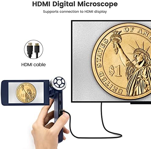 Andonstar AD203S HDMI Digitális Érme Mikroszkóp Hiba Érmék, Kézi, Hordozható USB Mikroszkóp Készlet Gyerekeknek&Felnőttek, 4 - os LCD kijelző,