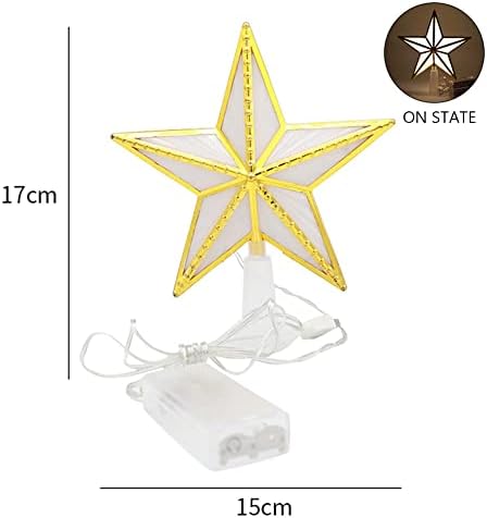 Karácsonyfa Topper Csillagok LED 3D-s Csillogó Csillag Karácsonyi Díszek a Fák Haza Party Esküvői Dekoráció