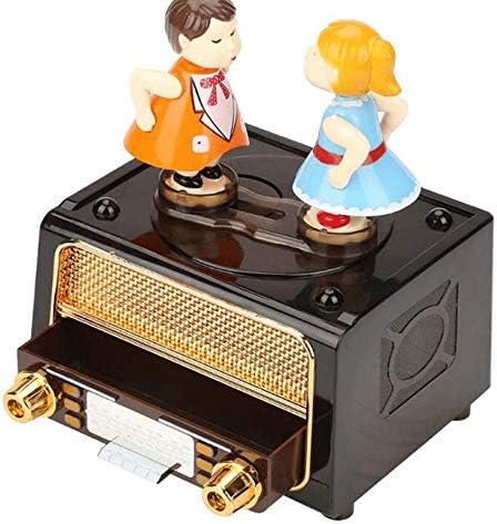 GKMJKI Csókolózó Pár Music Box Hang Gép Játszani ékszerdoboz Lány Kezét hajtású Zene Mechanizmus