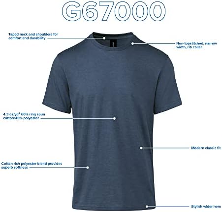 Gildan Felnőtt Softstyle CVC Rövid Ujjú Póló, Stílus G67000, 4 Csomag