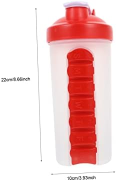 Hemoton 1db Tabletta Shaker Bögre Vízhajtó Sport vizes Palackot a Gyógyszeres Dobozt Edzés Előtti Shaker Műanyag vizes Palackok, Műanyag vizes