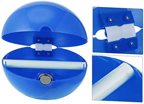 Új Lon0167 180mm Dia ABS Műanyag Kék Kettős hasznosítású Kerek Tekercs Wc Papír tartó(180mm Durchmesser ABS-Kunststoff-Blau-Zweifach-runde
