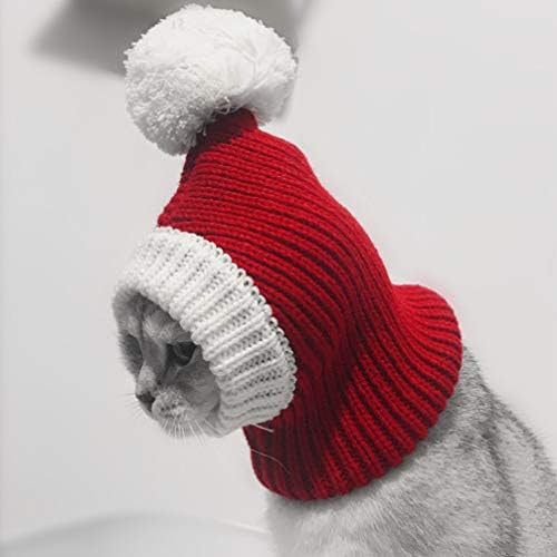 POPETPOP Vicces Macska Kutya Karácsonyi Kalap - Aranyos Kisállat Karácsony Ruhák Kutyák - Aranyos Kötött Télen Melegebb, Sálas kedvtelésből