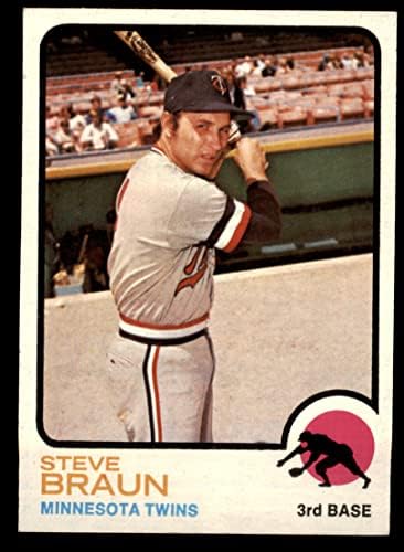 1973 Topps 16 Steve Braun Minnesota Twins (Baseball Kártya) EX/MT+ Ikrek