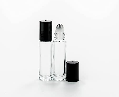 YonYeHong 10ml Üres illóolaj Roller Üveg Szett 10db Üveg Henger Üveg Újratölthető Tartály Parfüm Olaj