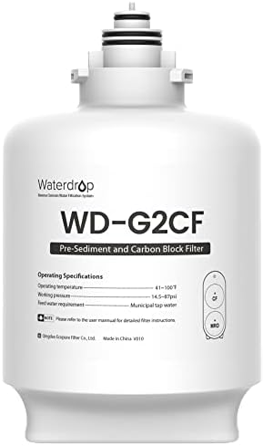 Vízcseppet WD-G2P600-W Csere Szűrő 2 Éves Kombinált Csomag 2 WD-G2CF Szűrő, 1 WD-G2P6MRO Szűrő csomag