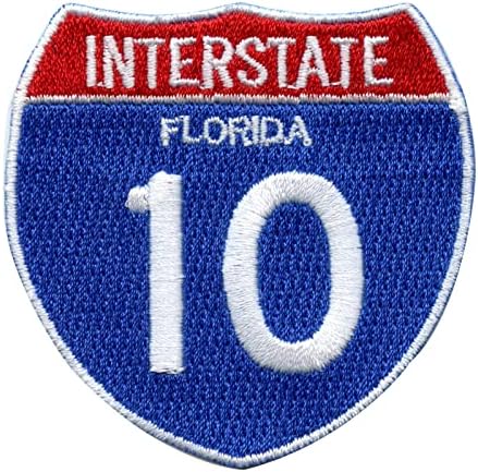 Interstate 10 Javítás I-10-Es Tábla Hímzett Vas A Floridai