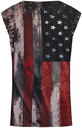 2023 Új Férfi Alkalmi Tartály Tetejét Amerikai Zászló Nyomtatás Ujjatlan Izom Hazafias Tees Király Edzés T ruházatnál