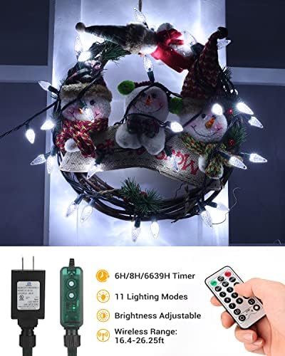 Flacchi színváltó Karácsonyi Fények, 49Ft 100 LED-C6 Karácsonyi Fények Kültéri, Csatlakoztatható Távirányító karácsonyfa String Fények Xmas