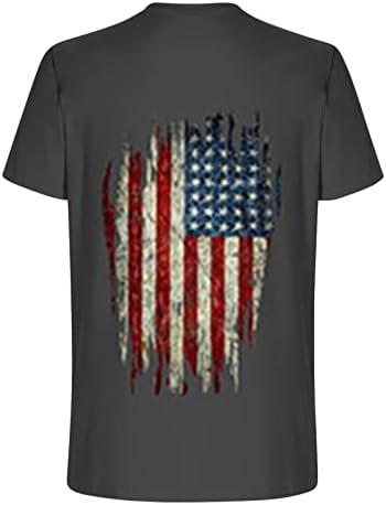 PIMOXV július 4-Grafikus Póló Férfi,3D-s Star Csíkos Zászló Nyomtatás Hazafias Ing Puha Pamut Póló Fiúk Streetwear Tshirt