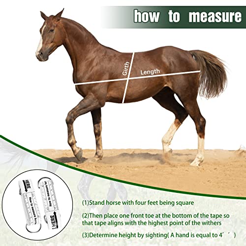 Ló Magasság Súly Szalag Ló mérőszalag Multifunkcionális Ló Súly Szalag Hordozható PVC Ló mérce Állatállomány Test Mérési Eszköz, 8.2 Méter