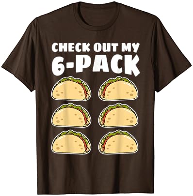 Vicces nézd meg A 6 Pack Taco Cinco de Mayo Fiúk Férfi Póló