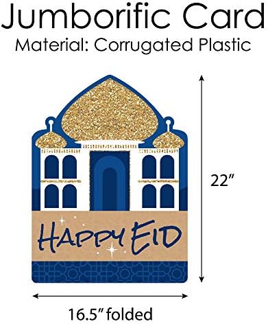 Nagy Dot a Boldogság Ramadan - Eid Mubarak Óriás üdvözlőlap - Nagy Alakú Jumborific Kártya - 16.5 x 22 cm