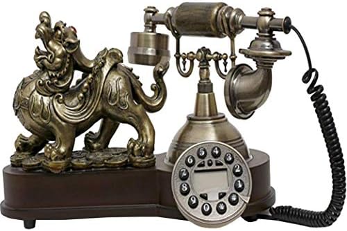 MYYINGBIN Antik Telefon Vezetékes telefon az Oroszlán Szobor Klasszikus Retro Csengőhangok Hívó Kijelző Retro Stílusú Telefon Üzleti Ajándék