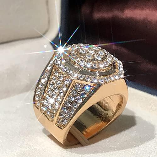Esküvő & Eljegyzési Gyűrű Egyedi Divat Férfi Gyűrű Tizenéves Fiúk Személyre szabott Gyémánt Gyűrű Szülinapi Ékszerek