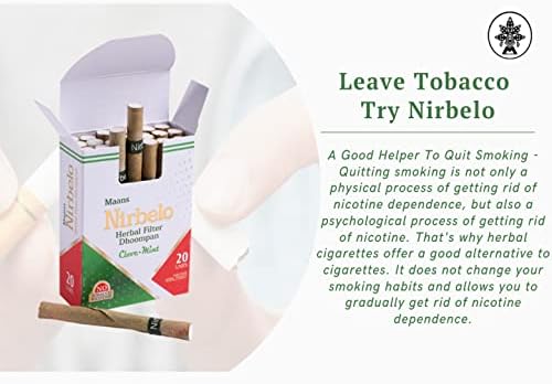 Nirbelo Gyógynövény Cigaretta, - Os Dohány Ingyenes, & Nikotin Mentes a Dohányzásról & Természet Alternatív 200 db