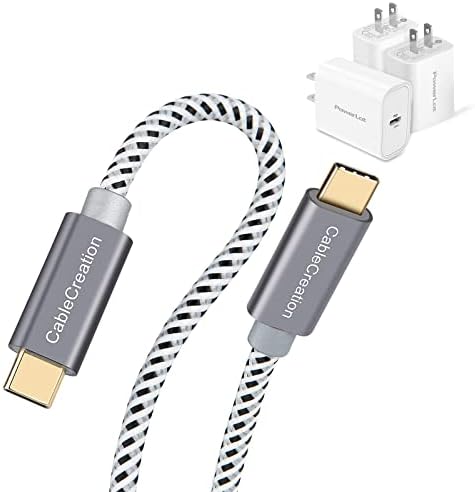 Csomag-2 Elem: USB Típus C Típus C Kábel 10 FT 60W Gyors Töltés + PD 3.0 USB-C Fali Töltő 20W Gyorsan Töltő Adapter