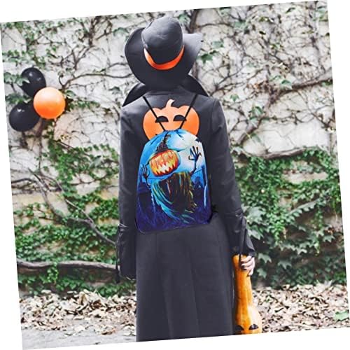 TENDYCOCO 2db Húzózsinórral Hátizsák Kék+Fekete Halloween Túrázás Jogosultja Táskák Táskák Gyerekek Jó Ajándékokat Újrafelhasználható Táska