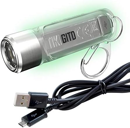 Nitecore Tiki GITD Zöld Kulcstartó Lámpa, UV & Magas CRI Fény, 300 Lumen minden nap Cipelni USB Újratölthető, valamint USB