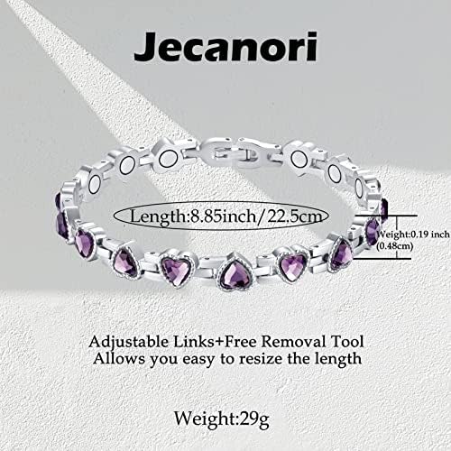Jecanori Titán-Acél Réz Karkötő Gyűrű Női Karkötő Brazaletes Ékszer Ajándék Állítható Eszköz