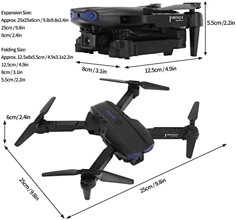 Összecsukható Drónok, Fekete Quadcopter 4 Lamellák Automatikus Hover