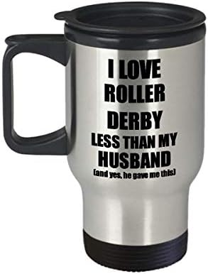 Roller Derby Felesége Utazási Bögre Valentin Napra Ajándék Ötlet A Házastárs A Férjem, Én Imádom A Kávét, Teát 14 Oz Szigetelt