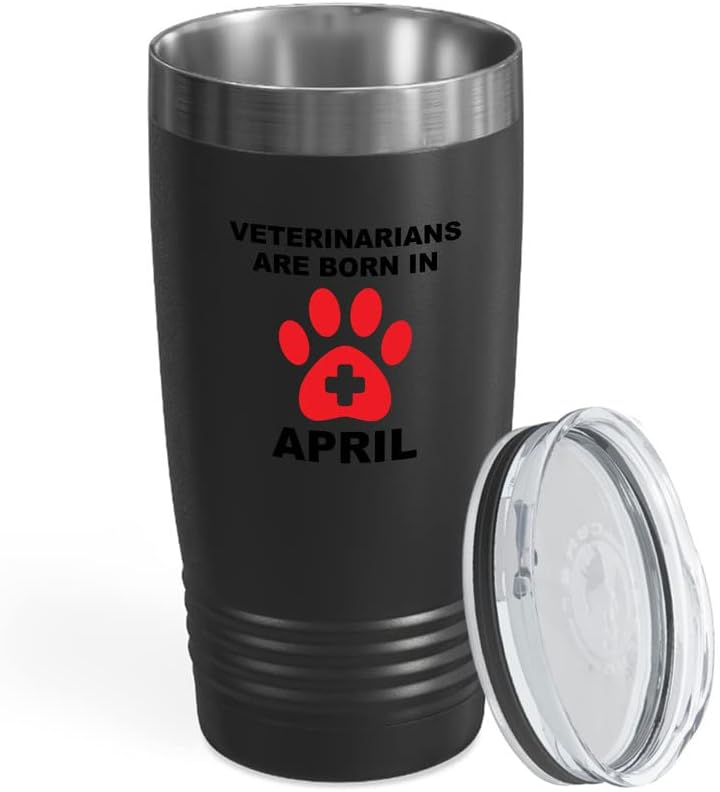 Állatorvos Fekete Viking Dobon 20oz - Állatorvosok Született, április - Születésnapi Állat-egészségügyi Technikus Állattan