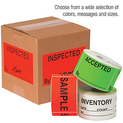 DOBOZ USA BDL3201 Szalag Logika Címkék, alkatrészszám, 3 x 5, Fénycső Piros (Csomag 500)