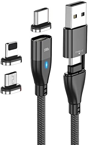 BoxWave Kábel Kompatibilis Chainway C71 - MagnetoSnap PD AllCharge Kábel (100W), Mágnes PD 100W Töltés USB Kábel Típusa-C Micro USB