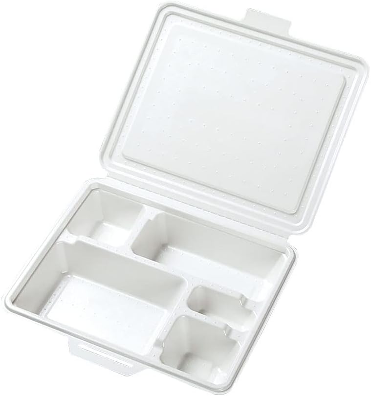 Papír Bento Box (25 Db), Fehér, Kb. 9.4 x 7.9 x 1,7 cm (23,7 x 20 x 4.2 cm), Asztali