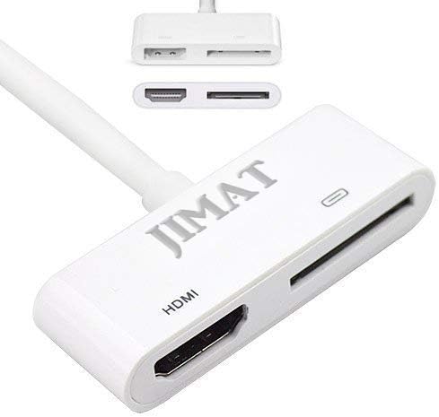 JIMAT 30 Tűs HDMI, Dock-HDMI TV AV Kábel Adapter Video Converter + Töltés | Support iOS 9.3 | Extender Projektor, TV, Monitor | Kompatibilis