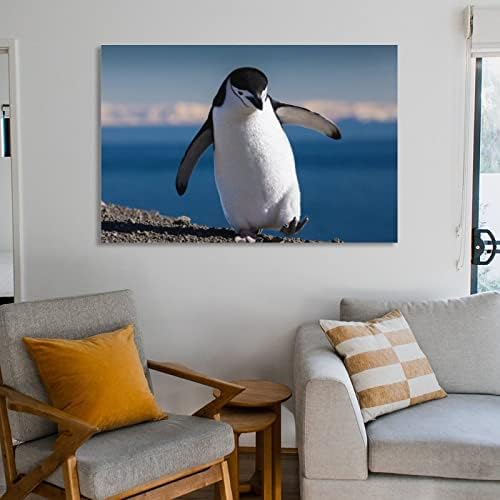 Plakátok Wall Art Aranyos Pingvin Seascape Képek Gyerek Szoba Gyerekszoba Nappali, Fürdőszoba, Iroda Baba Showe Vászon Nyomtat
