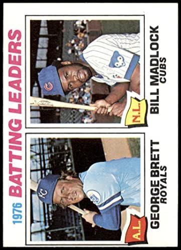 1977 Topps 1 Szemrebbenés Vezetők George Brett/Bill Madlock Kansas City Royals/Cubs (Baseball Kártya) VG Uralkodók/Cubs