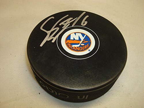 Steve Bernier Aláírt New York Islanders Jégkorong Dedikált 1A - Dedikált NHL Korong