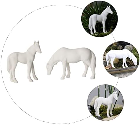 Yardwe 2db Kis Fehér Ló, Dísz, Otthon Dekoráció Miniatúrák Miniatűr Állat Figurák Mini Állatok Adatok Miniatűr Figurákat Mini Ló
