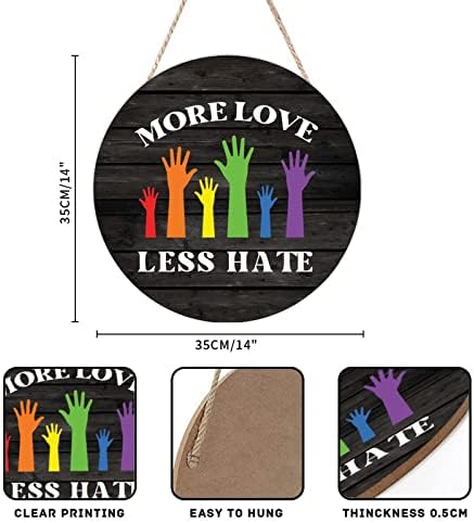 Arupkeer Üdvözlő Táblát LMBT Büszkeség Kerek Fa Alá Még Kevésbé Szeretik Utálni Szivárvány Kéz Jele, Büszkeség, Szeretet Parasztház