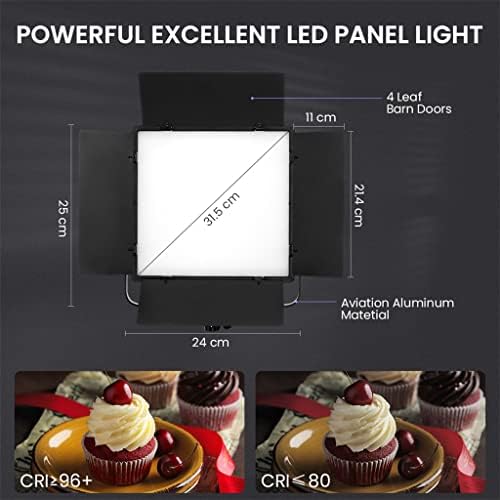 LUKEO Szabályozható Bi-Color RGB LED Videó Fény Kit 3200-5600K LED Szakmai Panel Lámpa, Stúdió Fotózás, Videó Felvétel (Szín : D, Méret
