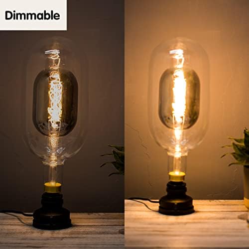 Mvleriud DG150 Túlméretezett Vintage Dekoratív LED-Edison-Izzó -, Füst-Szürke Üveg, Szabályozható, 6W (40W Egyenértékű), 2700K Puha, Fehér,