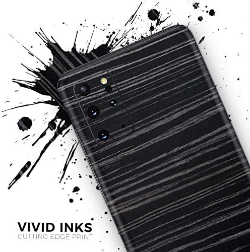 Design Skinz Fekete Fa Textúra Védő Vinyl Matrica Lezárja a Bőr Cover Kompatibilis A Samsung Galaxy S20 (Képernyő Trim & Hátsó Üveg, Bőr)
