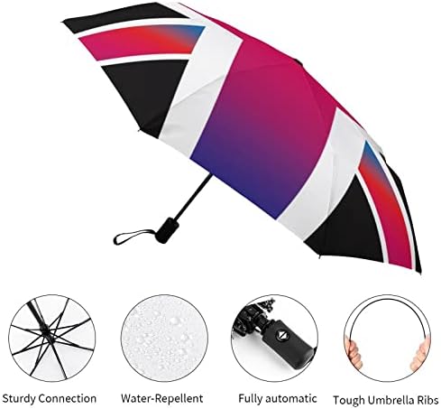 Union Jack Anglia Zászlók Utazási Esernyő Hordozható Szélálló Összecsukható Esernyő Eső Auto nyit-zár
