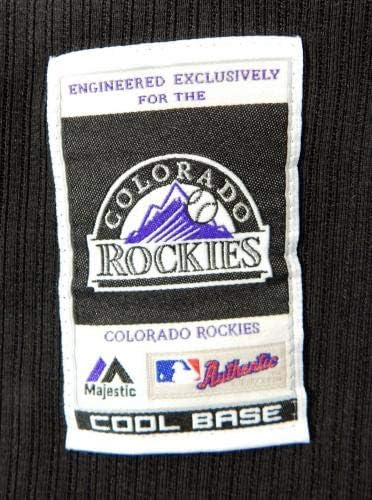 2014-15-ös Colorado Rockies 29 Játékban Használt Fekete Jersey BP ST DP02001 - Játék Használt MLB Mezek