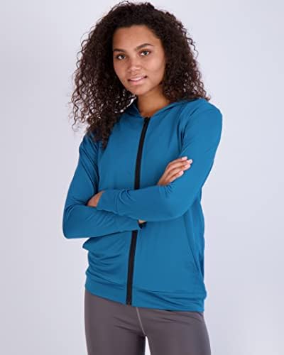 3 Csomag: Női Száraz-Fit Hosszú Ujjú Negyedév Zip & Teljes Zip Kapucnis Kabát - Atlétikai Futó Edzés(Rendelkezésre Plus)