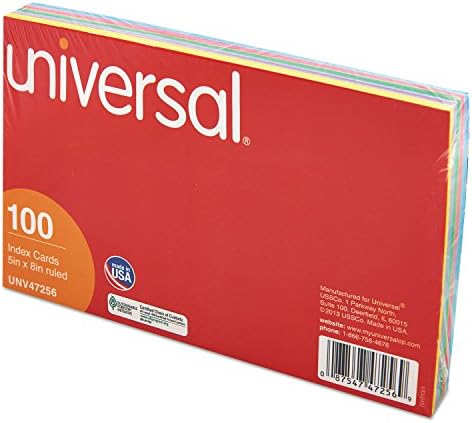 Univerzális Index Kártya, Zárható, 5 X 8, Vegyes, 100/csomag