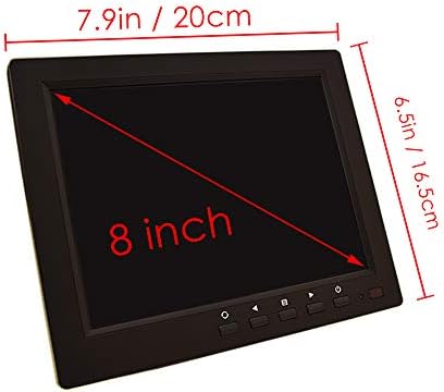 8 inch CCTV Monitor TFT LCD Biztonsági Képernyő VGA HDMI AV BNC USB Audio in/Out Port, Beépített Hangszóró, HD Kijelzőn a