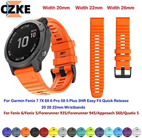 HKTS Szilikon Okos Watchband A Garmin Fenix 7 7 X 7-ES 6X 6 Pro 5X 5 Plusz 3HR Easy Fit gyorskioldó 20 26 22mm Karszalag