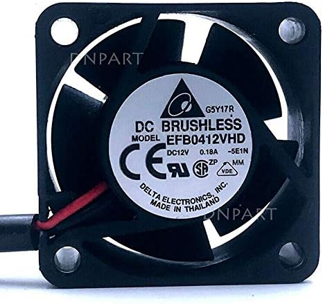 DNPART Rajongó Kompatibilis a Delta EFB0412VHD 4020 4cm 40mm DC 12V 0.18 2-pin-1U esetben axiális Ventilátor