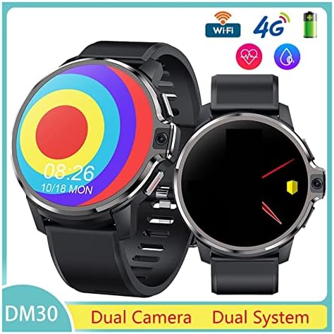 DM30 4G Intelligens Karóra Kettős Rendszer Kettős 5.0 MP Kamera 4GB 128GB Férfiak Smartwatch Telefon 1.6 IPS kijelző, Android